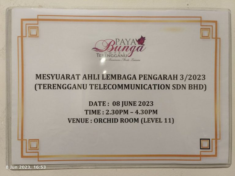 Mesyuarat Ahli Lembaga TCOMM Ke-13 Sesi 02/2023